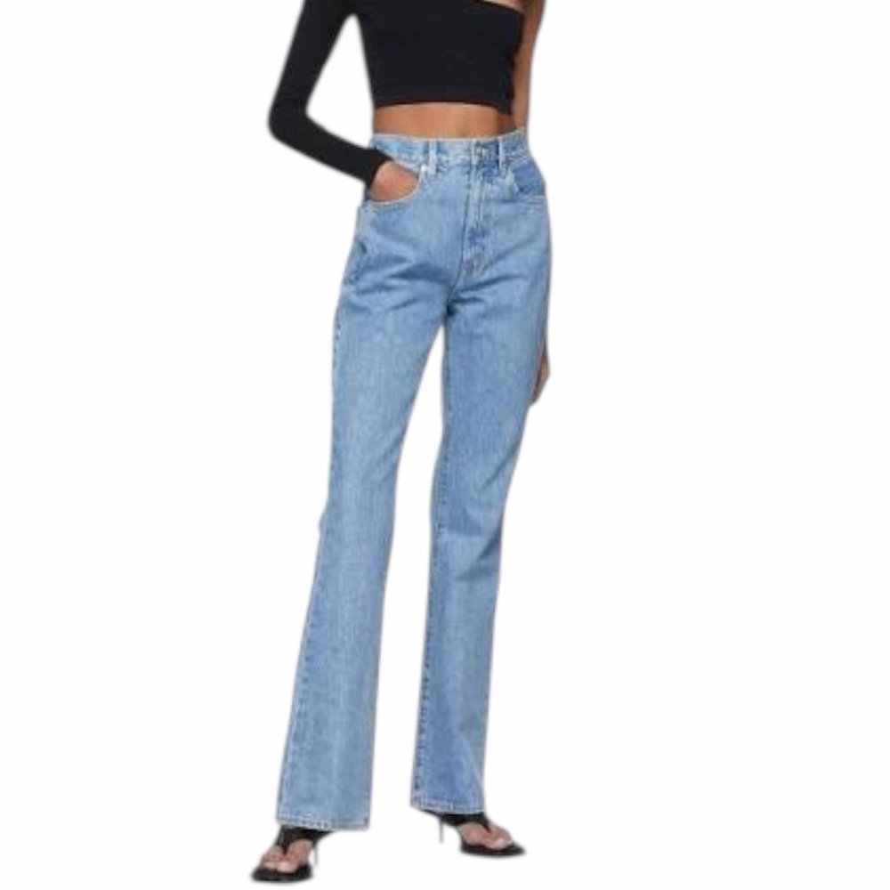 SLVRLAKE Charlotte High Rise Bootcut Jeans Pacific